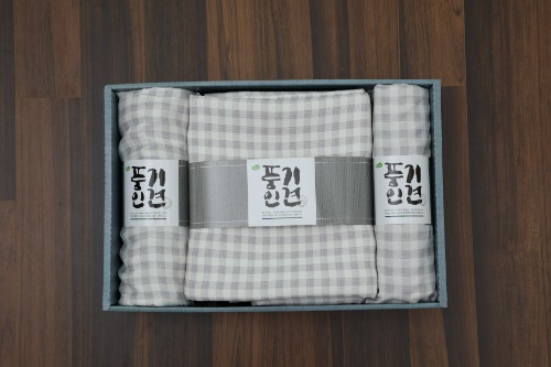 우드클럽 풍기인견 침구세트 체크 퀸사이즈 (Q) (스카이블루, 아이스그레이, 썸머라벤더)