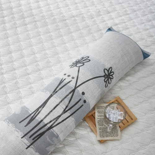 풍기 인견 죽부인 (100cm) 블루/그레이